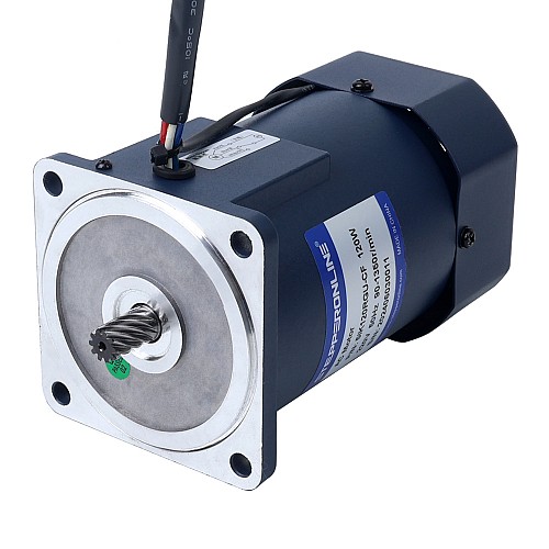 120W 220VAC 50Hz 9-135RPM 7.29Nm(1032.35oz.in) Flange 90mm Spur Gearbox Single-phase AC Variable Speed Motor - 5IK120RGU-CF/5GU10KB | StepperOnline UK