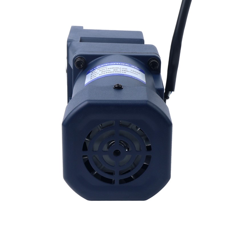 120W 220VAC 50Hz 4.5-67.5RPM 12.00Nm(1699.32oz.in) Flange 90mm Right Angle Gearbox Single-phase AC Variable Speed Motor - 5IK120RGU-CF/5GU20RC | StepperOnline UK