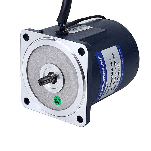 40W 110VAC 60Hz 18-310RPM 0.94Nm(133.11oz.in) Flange 90mm Spur Gearbox Single-phase AC Variable Speed Motor - 5IK40RGN-A/5GN5K | StepperOnline UK