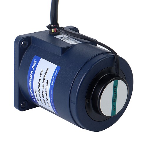 40W 110VAC 60Hz 18-310RPM 0.94Nm(133.11oz.in) Flange 90mm Spur Gearbox Single-phase AC Variable Speed Motor - 5IK40RGN-A/5GN5K | StepperOnline UK