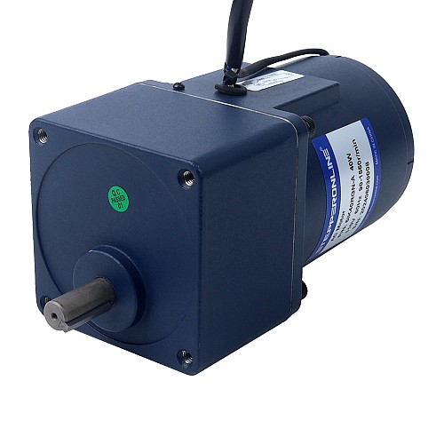 40W 220VAC 50Hz 1.8-27RPM 9.65Nm(1366.55oz.in) Flange 90mm Spur Gearbox Single-phase AC Variable Speed Motor - 5IK40RGN-C/5GN50K | StepperOnline UK