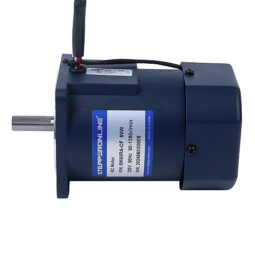 60W 220VAC 50Hz 90-1350RPM 0.45Nm(63.72oz.in) Flange 90mm Single-phase AC Variable Speed Motor - 5IK60RA-CF | StepperOnline UK