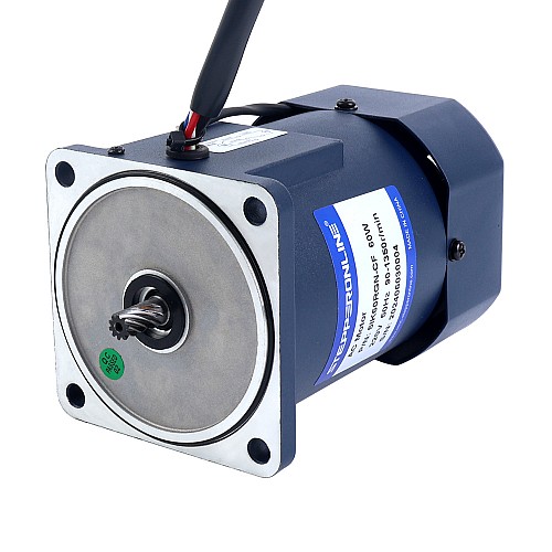60W 220VAC 50Hz 0.45-6.75RPM 10.00Nm(1416.12oz.in) Flange 90mm Spur Gearbox Single-phase AC Variable Speed Motor - 5IK60RGN-CF/5GN200K | StepperOnline UK