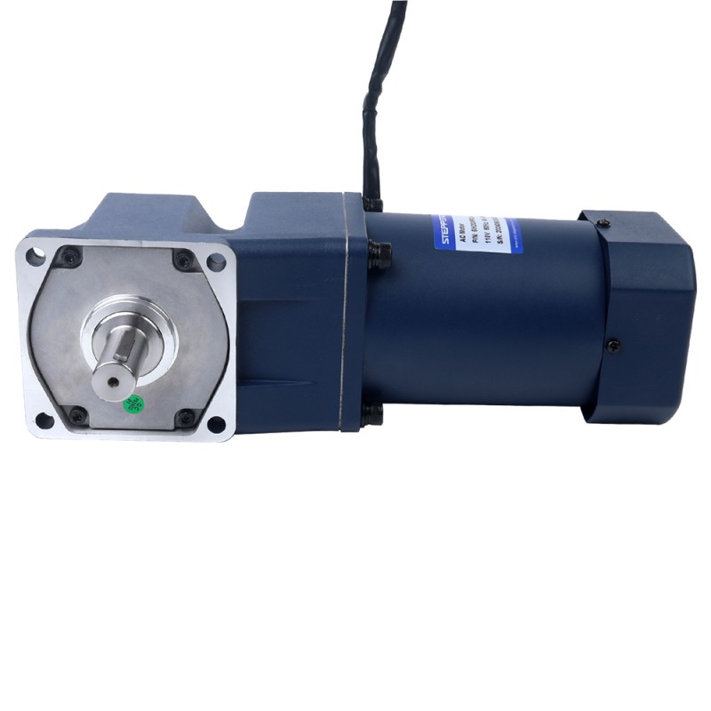 200W 110VAC 60Hz 0.9-15.5RPM 60.00Nm(8496.6oz.in) Flange 104mm Right Angle Gearbox Single-phase AC Variable Speed Motor - 6IK200RGU-AF/6GU100RT | StepperOnline UK