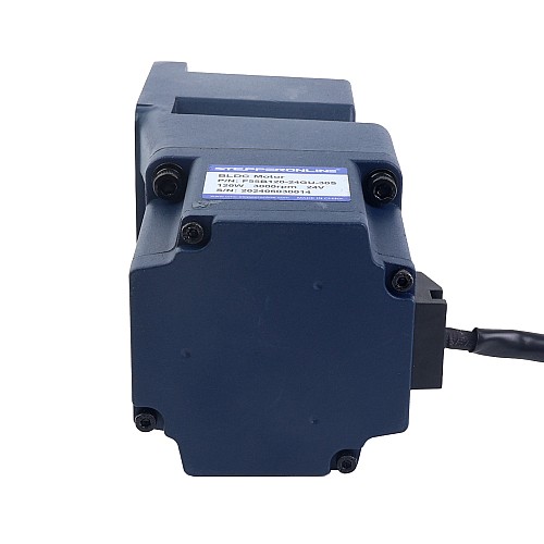 24V 120W 16.67RPM Geared BLDC Motor 40.00Nm(5664.47oz.in) 180:1 Right Angle Gearbox - F55B120-24GU-30S/5GU180RC | StepperOnline UK
