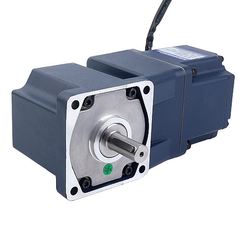 24V 150W 30RPM Geared BLDC Motor 30.86Nm(4370.14oz.in) 100:1 Right Angle Gearbox - F55B150-24GU-30S/5GU100RT | StepperOnline UK