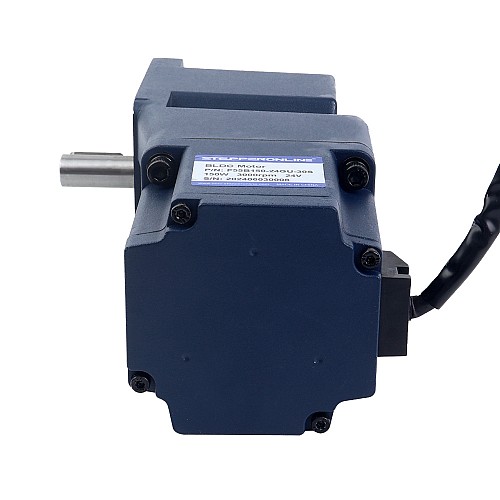 24V 150W 30RPM Geared BLDC Motor 30.86Nm(4370.14oz.in) 100:1 Right Angle Gearbox - F55B150-24GU-30S/5GU100RT | StepperOnline UK