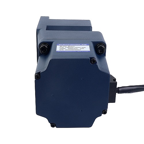 48V 200W 100RPM Geared BLDC Motor 14.03Nm(1986.97oz.in) 30:1 Right Angle Gearbox - F6B200-48GU-30S/6GU30RC | StepperOnline UK