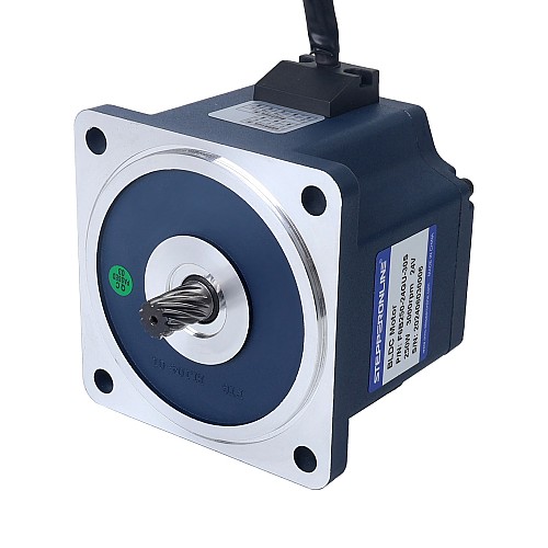 24V 250W 60RPM Geared Brushless DC Motor 26.10Nm(3696.07oz.in) 50:1 Spur Gearbox - F6B250-24GU-30S/6GU50K | StepperOnline UK