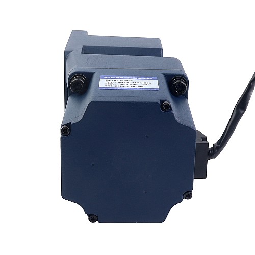 48V 250W 30RPM Geared BLDC Motor 33.73Nm(4777.15oz.in) 100:1 Right Angle Gearbox - F6B250-48GU-30S/6GU100RC | StepperOnline UK