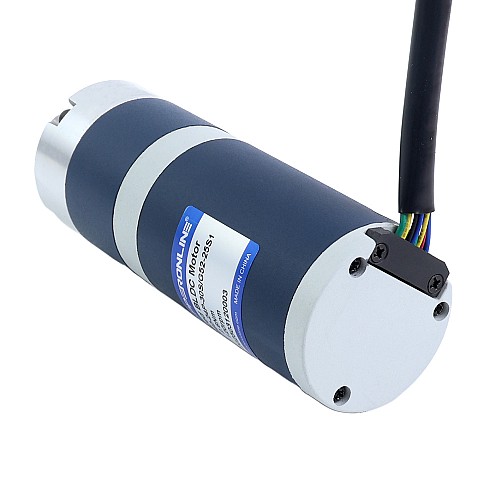 24V 60W 120RPM Geared Brushless DC Motor 3.80Nm(538.12oz.in) 25:1 Planetary Gearbox - M52B60-24P-30S/G52-25S1 | StepperOnline UK