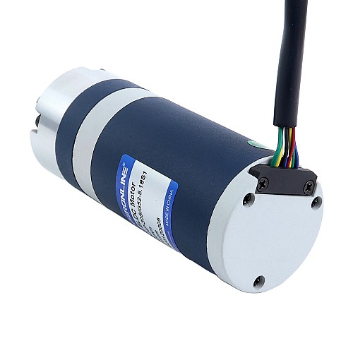 24V 60W 579RPM Geared Brushless DC Motor 0.90Nm(127.45oz.in) 5.18:1 Planetary Gearbox - M52B60-24P-30S/G52-5.18S1 | StepperOnline UK