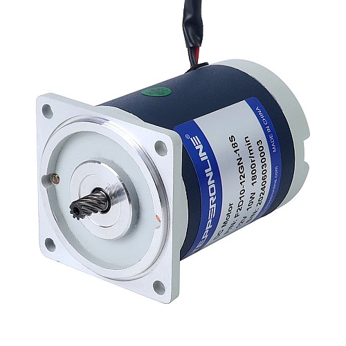 Brushed 12V 10W 0.13Nm(18.41oz.in) 600RPM w/ 3:1 Spur Gearbox DC Gear Motor - F2D10-12GN-18S/2GN3K | StepperOnline UK