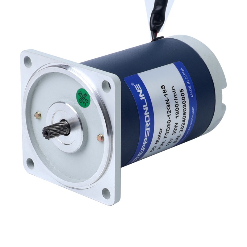 Brushed 12V 30W 4.81Nm(681.15oz.in) 36RPM w/ 50:1 Spur Gearbox DC Gear Motor - F3D30-12GN-18S/3GN50K | StepperOnline UK