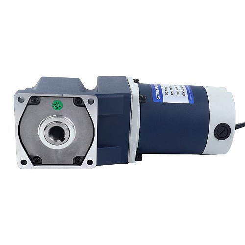 Brushed 24V 60W 6.74Nm(954.46oz.in) 60RPM w/ 30:1 Right Angle Gearbox DC Gear Motor - F4D60-24GN-18S/4GN30RC | StepperOnline UK