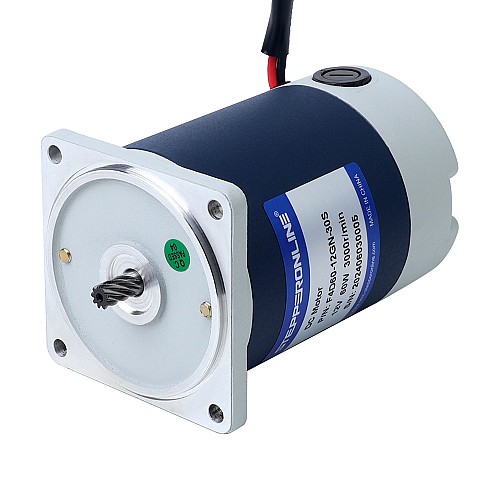 Brushed 12V 60W 0.77Nm(109.04oz.in) 600RPM w/ 5:1 Spur Gearbox DC Gear Motor - F4D60-12GN-30S/4GN5K | StepperOnline UK