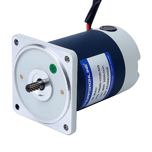 Brushed 12V 60W 2.32Nm(328.54oz.in) 200RPM w/ 15:1 Spur Gearbox DC Gear Motor - F5D60-12GN-30S/5GN15K | StepperOnline UK