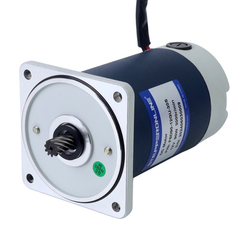Brushed 12V 90W 16.89Nm(2391.82oz.in) 30RPM w/ 100:1 Spur Gearbox DC Gear Motor - F5D90-12GU-30S/5GU100KB | StepperOnline UK