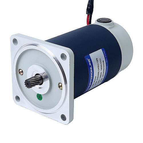 Brushed 24V 250W 3.22Nm(455.99oz.in) 600RPM w/ 3:1 Spur Gearbox DC Gear Motor - F6D250-24GU-18S/6GU3K | StepperOnline UK