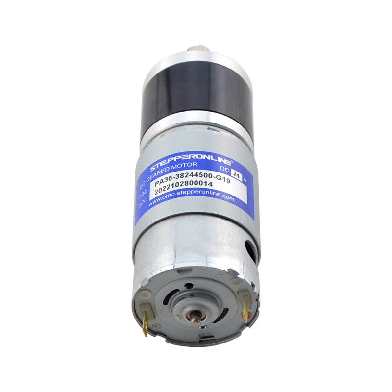 Brushed 24V DC Gear Motor 3.4Kg.cm/172RPM w/ 19.2:1 Planetary Gearbox - PA36-38244500-G19 | StepperOnline UK