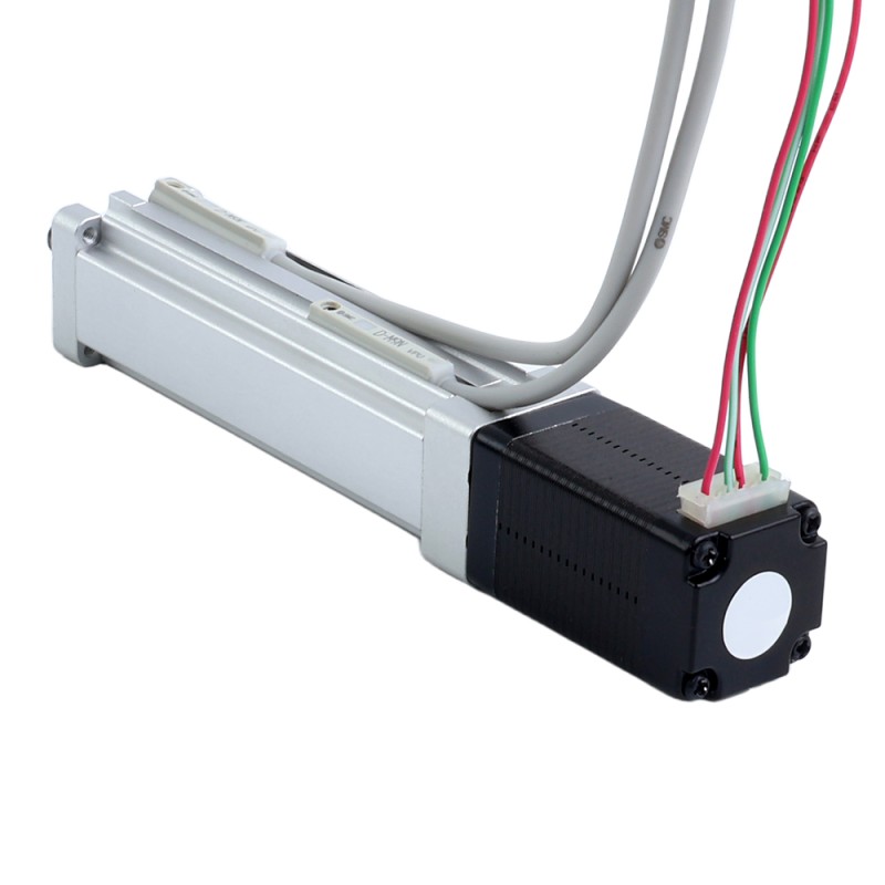 Nema 8 Ball Screw Electric Cylinder 0.5A Stroke 40mm 0.02Nm(2.83oz.in) Lead 1mm(0.03937) with Limit Switch - LCB8S15BSS05-40D | StepperOnline UK