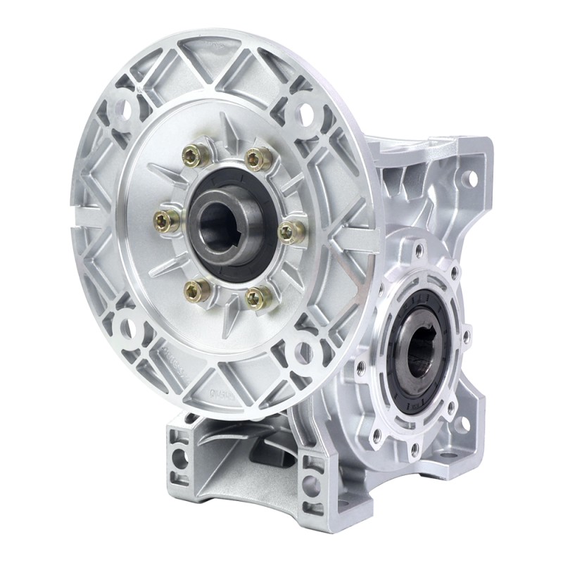 MRVR075 Worm Drive Gearbox 60:1 Ratio Φ24mm Input Shaft with 90B14 Motor Input Flange - MRVR075JB3-G60-D24 | StepperOnline UK