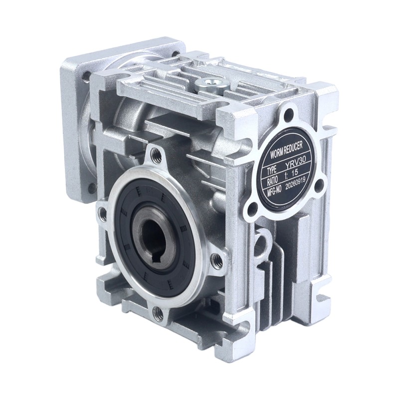 15:1 Worm Gearbox YRV30 Worm Gear Speed Reducer 11mm Input Shaft Diameter - YRV30-G15-D11 | StepperOnline UK