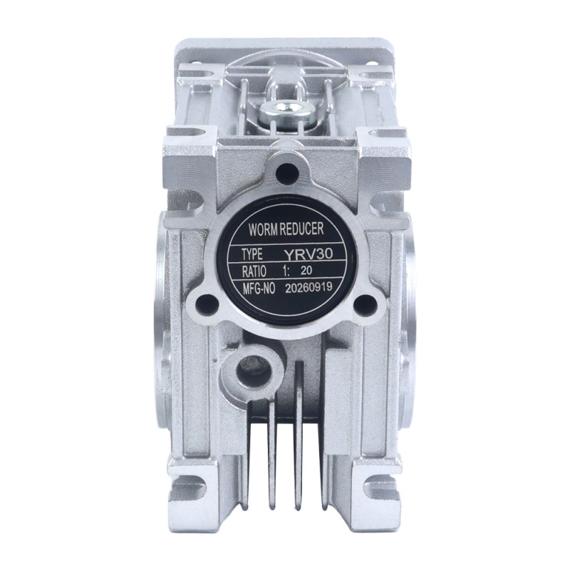 20:1 Worm Gearbox YRV30 Worm Gear Speed Reducer 11mm Input Shaft Diameter - YRV30-G20-D11 | StepperOnline UK