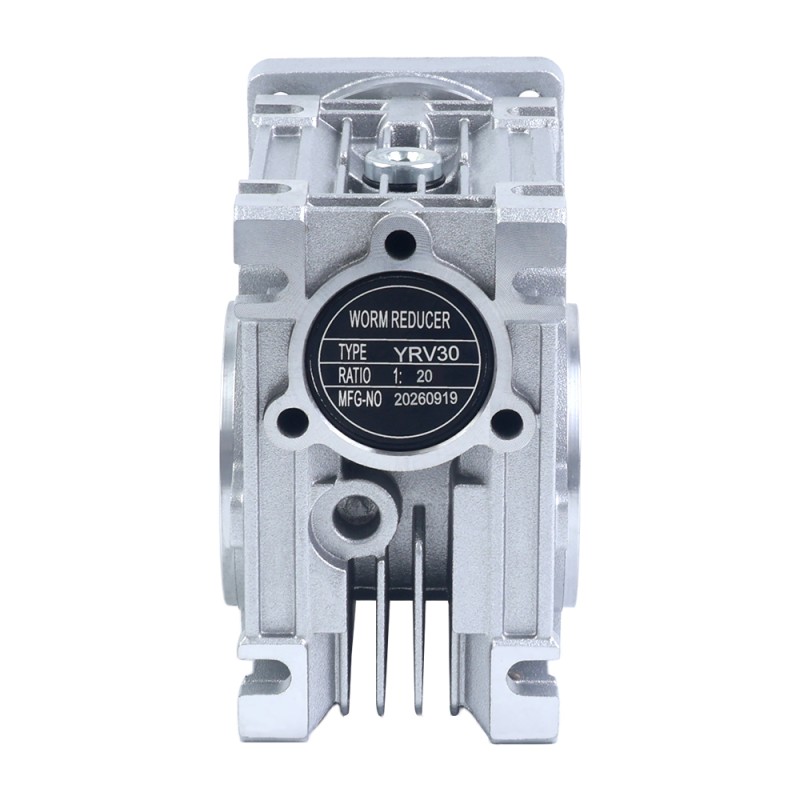 20:1 Worm Gearbox YRV30 Worm Gear Speed Reducer 9mm Input Shaft Diameter - YRV30-G20-D9 | StepperOnline UK