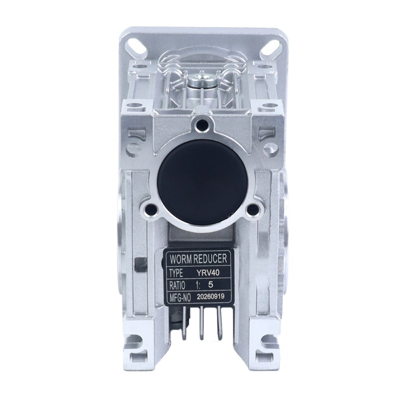 5:1 Worm Gearbox YRV40 Worm Gear Speed Reducer 14mm Input Shaft Diameter - YRV40-G5-D14 | StepperOnline UK