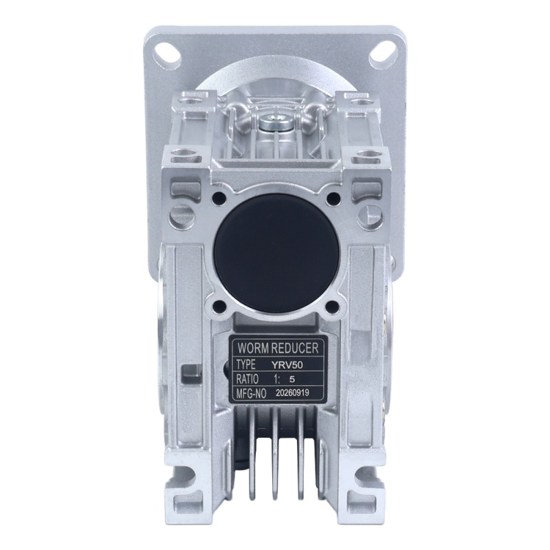 5:1 Worm Gearbox YRV50 Worm Gear Speed Reducer 19mm Input Shaft Diameter - YRV50-G5-D19 | StepperOnline UK