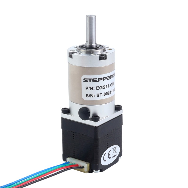 Nema 11 Stepper Motor Bipolar L=33mm w/ Gear Ratio 50:1 EG Series Planetary Gearbox - 11HS12-0704S-EGS50 | StepperOnline UK