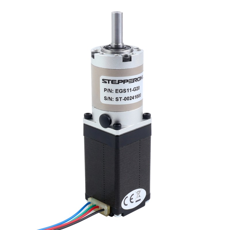 Nema 11 Stepper Motor Bipolar L=51mm w/ Gear Ratio 20:1 EG Series Planetary Gearbox - 11HS20-0704S-EGS20 | StepperOnline UK