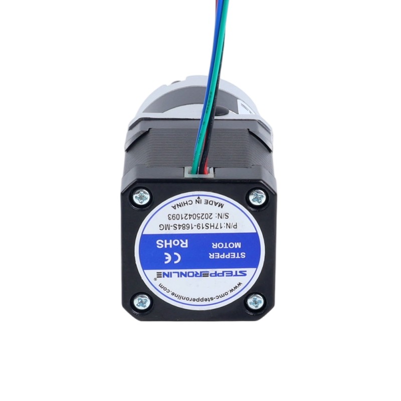 Nema 17 Stepper Motor Bipolar L=48mm w/ Gear Ratio 10:1 MG Series Planetary Gearbox - 17HS19-1684S-MG10 | StepperOnline UK