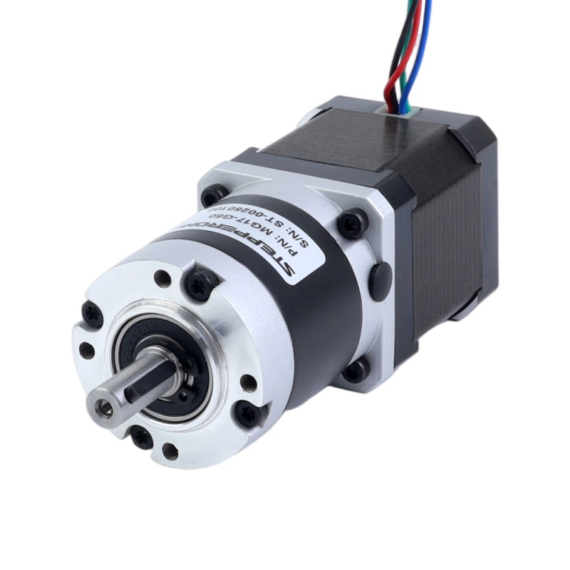 Nema 17 Stepper Motor Bipolar L=48mm w/ Gear Ratio 20:1 MG Series Planetary Gearbox - 17HS19-1684S-MG20 | StepperOnline UK