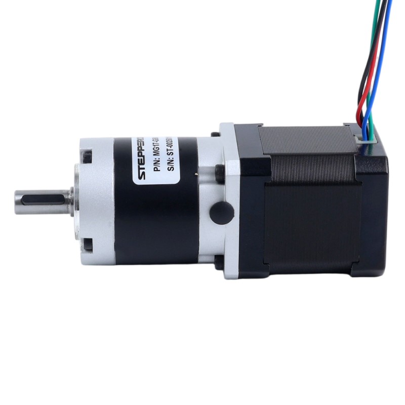 Nema 17 Stepper Motor Bipolar L=48mm w/ Gear Ratio 20:1 MG Series Planetary Gearbox - 17HS19-1684S-MG20 | StepperOnline UK