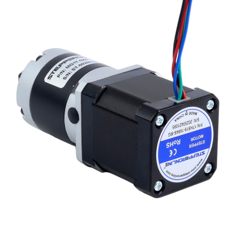 Nema 17 Stepper Motor Bipolar L=48mm w/ Gear Ratio 20:1 MG Series Planetary Gearbox - 17HS19-1684S-MG20 | StepperOnline UK