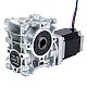 Nema 23 Stepper Motor 76mm Gear Ratio 5:1 Worm Gearbox NMRVS30 Worm Gear Speed Reducer - 23HS30-2804S-RVS30-G5 | StepperOnline UK