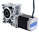 Nema 23 Stepper Motor 76mm Gear Ratio 5:1 Worm Gearbox NMRVS30 Worm Gear Speed Reducer - 23HS30-2804S-RVS30-G5 | StepperOnline UK