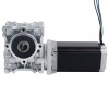 Nema 23 Stepper Motor 113mm Gear Ratio 15:1 Worm Gearbox NMRVS30 Worm Gear Speed Reducer - 23HS45-4204S-RVS30-G15 | StepperOnline UK
