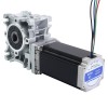 Nema 23 Stepper Motor 113mm Gear Ratio 15:1 Worm Gearbox NMRVS30 Worm Gear Speed Reducer - 23HS45-4204S-RVS30-G15 | StepperOnline UK