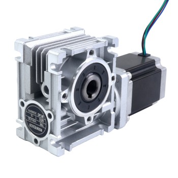 Nema 23 Stepper Motor 76mm Gear Ratio 15:1 Worm Gearbox YRV30 Worm Gear Speed Reducer