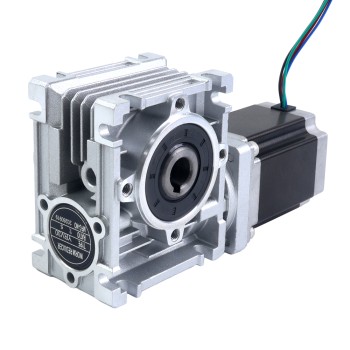 Nema 23 Stepper Motor 76mm Gear Ratio 5:1 Worm Gearbox YRV30 Worm Gear Speed Reducer