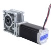 Nema 23 Stepper Motor 113mm Gear Ratio 20:1 Worm Gearbox YRV30 Worm Gear Speed Reducer - 23HS45-4204S-YRV30-G20 | StepperOnline UK