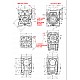 50:1 Worm Gearbox NMRVS40 Worm Gear Speed Reducer 14mm Input Shaft Diameter - NMRVS40-G50-D14 | StepperOnline UK