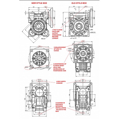 50:1 Worm Gearbox NMRVS50 Worm Gear Speed Reducer 19mm Input Shaft Diameter - NMRVS50-G50-D19 | StepperOnline UK