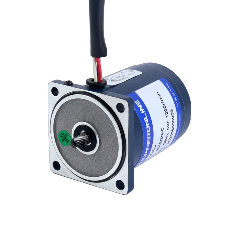 6W 220VAC 50Hz 27RPM 1.61Nm(227.99oz.in) Flange 60mm Spur Gearbox Single-phase AC Induction  Motor - 2IK6GN-C/2GN50K | StepperOnline UK