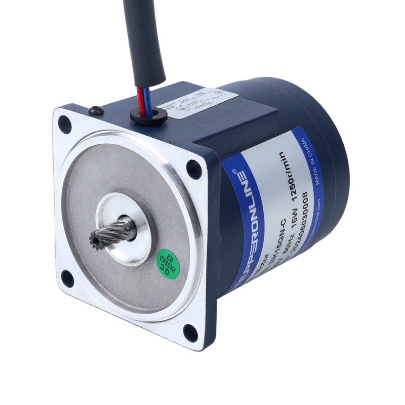 15W 220VAC 50Hz 270RPM 0.50Nm(70.81oz.in) Flange 70mm Spur Gearbox Single-phase AC Induction  Motor - 3IK15GN-C/3GN5K | StepperOnline UK