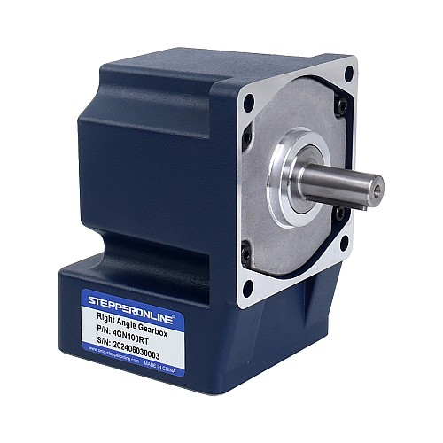 Brushed 24V 60W 16.00Nm(2265.79oz.in) 18RPM w/ 100:1 Right Angle Gearbox DC Gear Motor - F4D60-24GN-18S/4GN100RT | StepperOnline UK