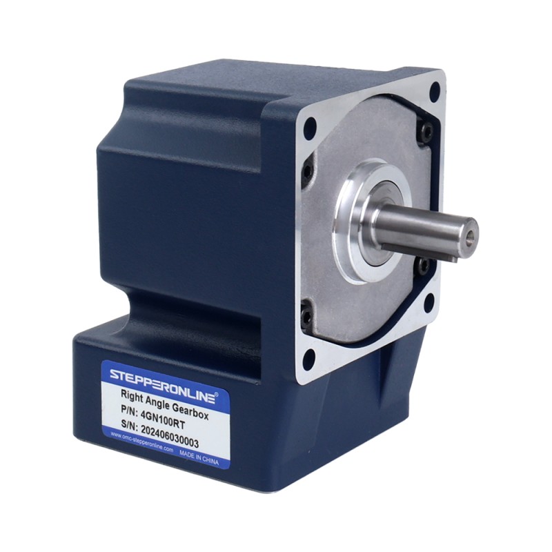 25W 110VAC 60Hz 0.9-15.5RPM 12.00Nm(1699.32oz.in) Flange 80mm Right Angle Gearbox Single-phase AC Variable Speed Motor - 4IK25RGN-A/4GN100RT | StepperOnline UK